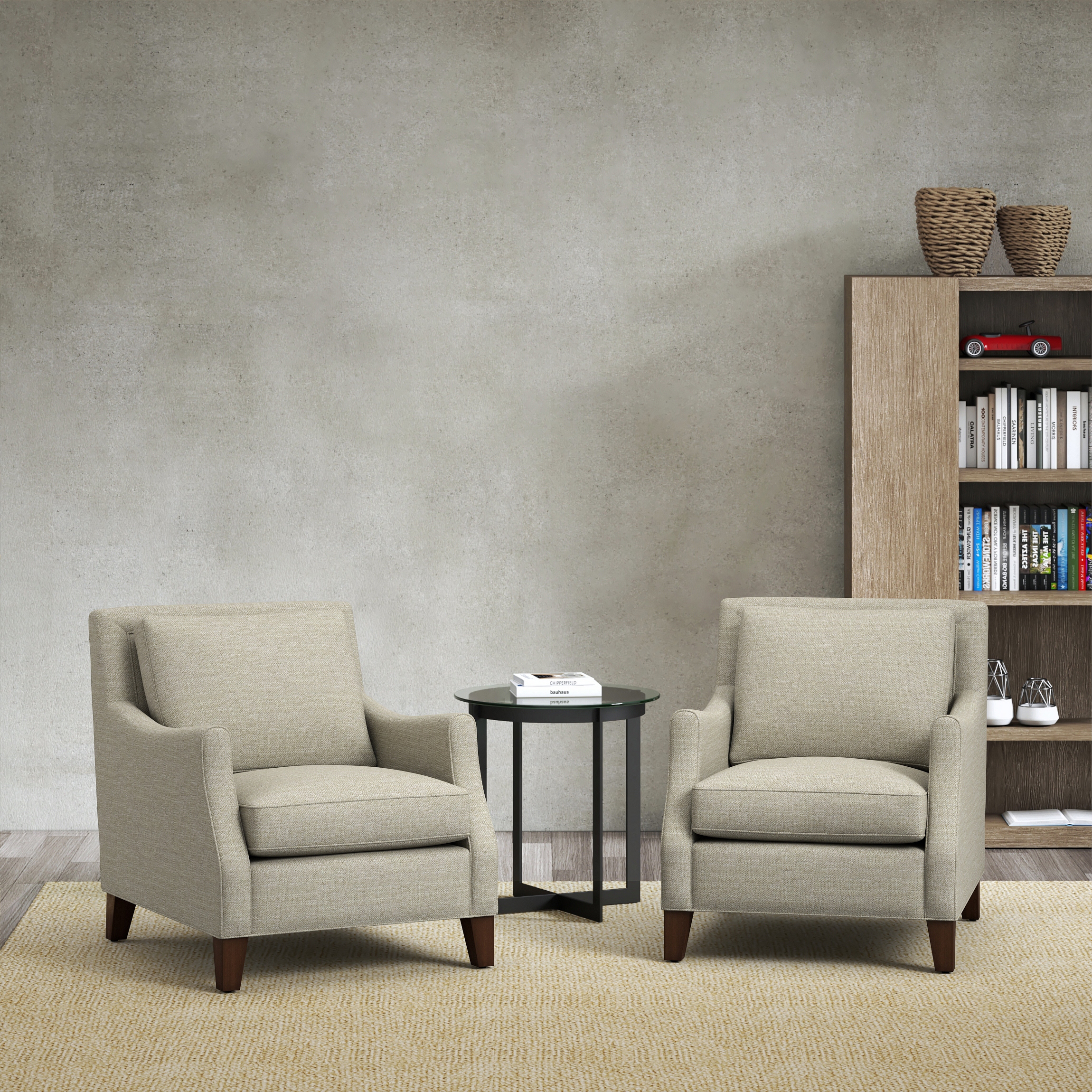 Morgan track arm on sale chair